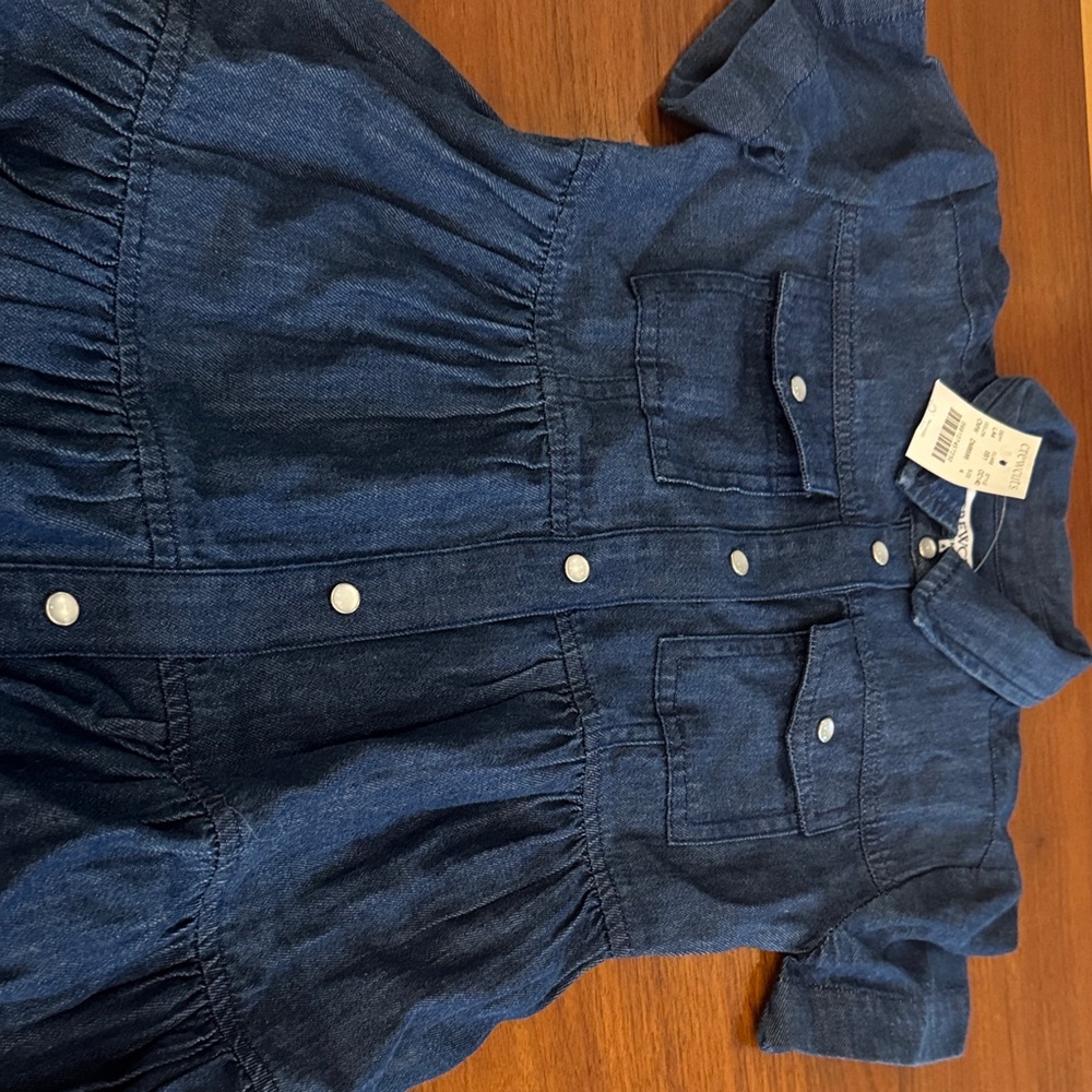 Crewcuts Indigo Denim Shirt Dress